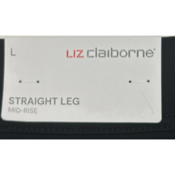 Liz Claiborne Pants Womens Large Black Actual 34X29 4 Way Stretch Pull On NWT - Picture 9 of 10